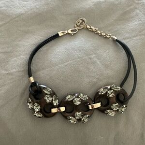 Gucci Brown and Gold Statement Necklace